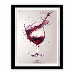 Red wine Splash Framed Print