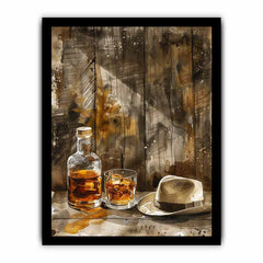 whiskey Framed Print vinatge