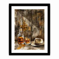 whiskey Framed Print vinatge
