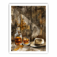 whiskey Framed Print vinatge