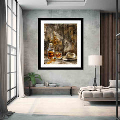 whiskey Framed Print vinatge