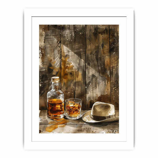 whiskey Framed Print vinatge