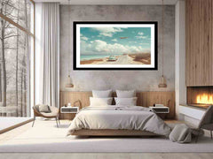 Car Beach Road Framed Print