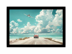 Beach Road Car Framed Print