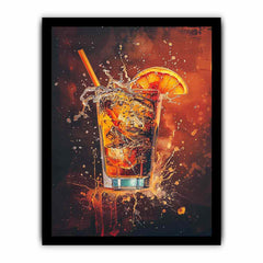Whiskey Glass Framed Print