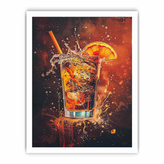 Whiskey Glass Framed Print