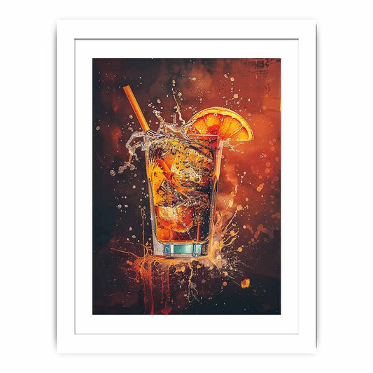 Whiskey Glass Framed Print