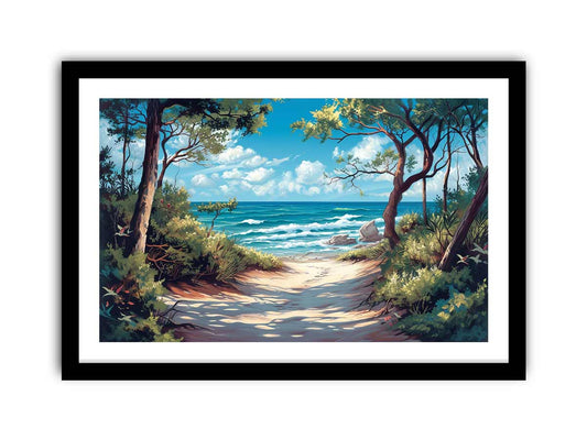 Beach Path Framed Print