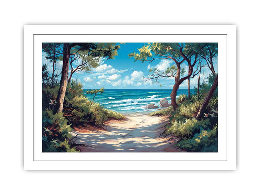 Beach Path Framed Print