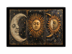 Sun Moon Framed Print Art