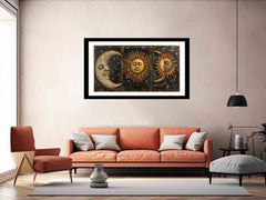 Sun Moon Framed Print Art