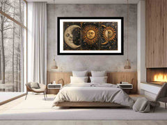 Sun Moon Framed Print Art