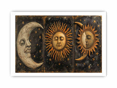 Sun Moon Framed Print Art