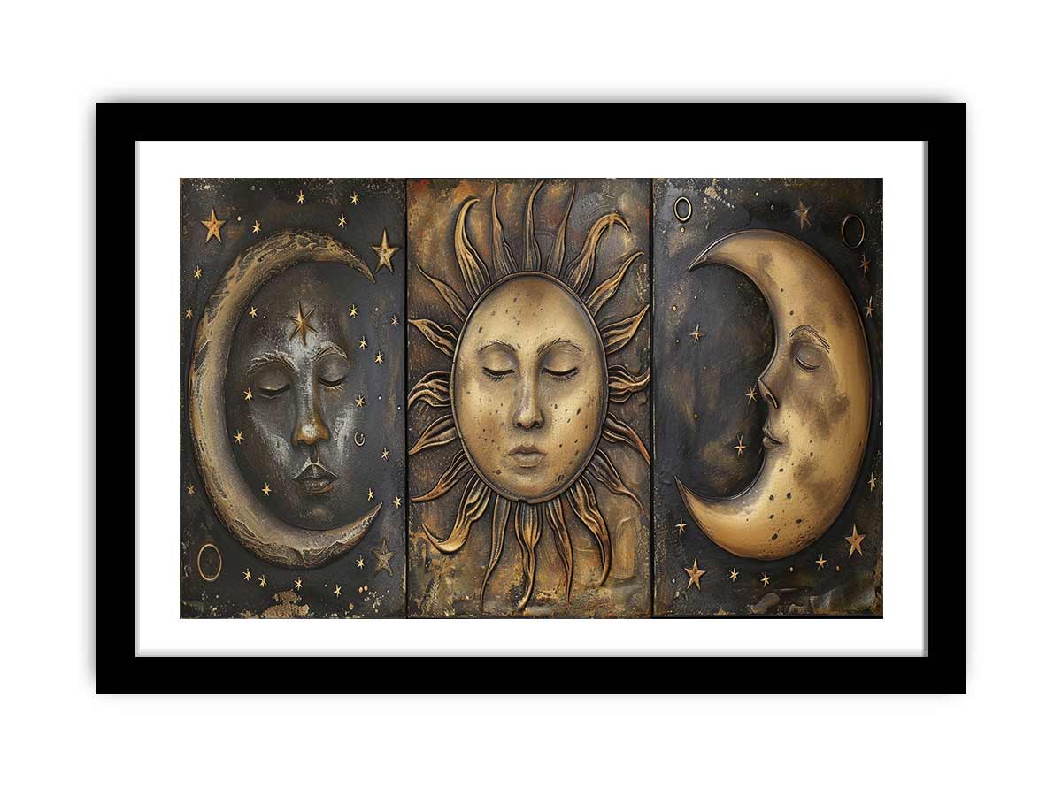 Sun Moon Framed Print Framed print