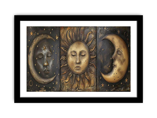 Sun Moon Framed Print Framed print