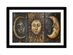 Sun Moon Framed Print Framed print