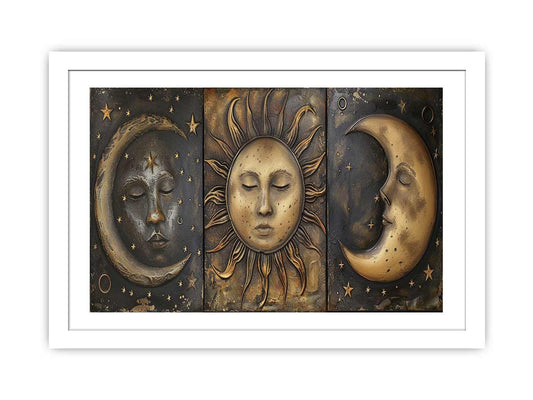 Sun Moon Framed Print Framed print