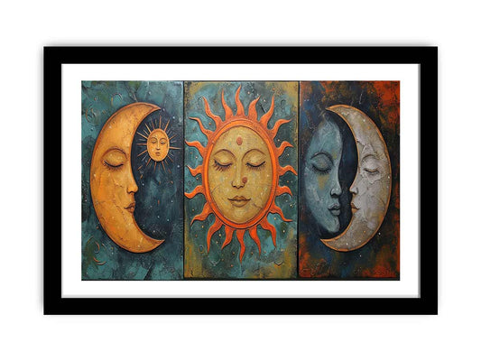 Sun Moon Framed Print Print