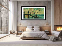Kids Dive Art Framed Print
