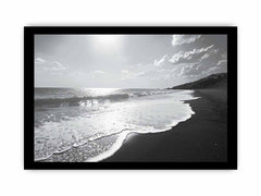 Black and white  Beach Framed Print