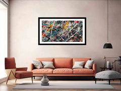 Color Drip Framed Print  print