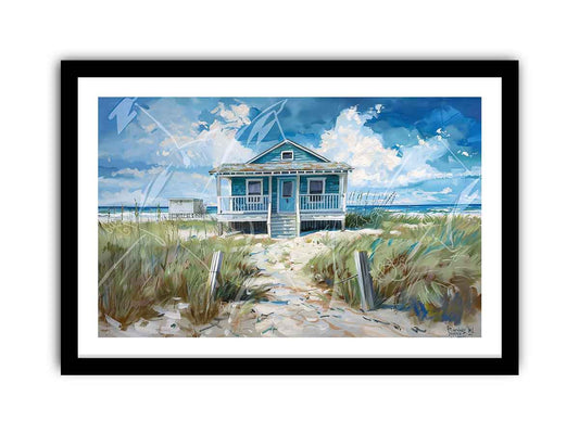 Beach House Framed Print