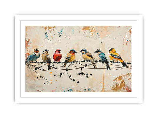 Birds  on wire Art