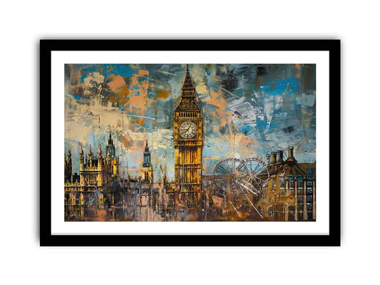 London Clock Framed Print