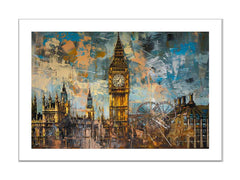London Clock Framed Print