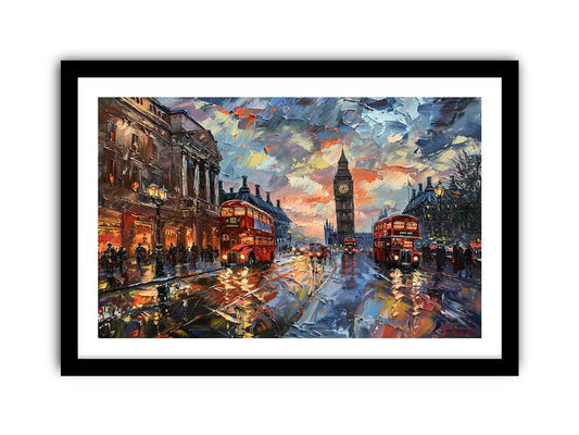 London Clock Framed Print  print