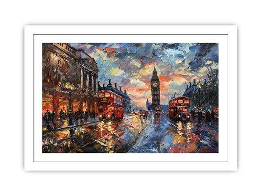 London Clock Framed Print  print