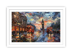 London Clock Framed Print  print