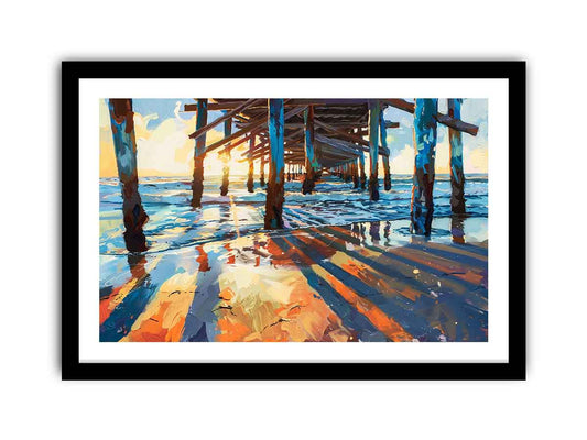Pier Painting Framed Print