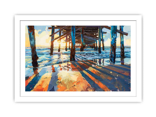 Pier Painting Framed Print