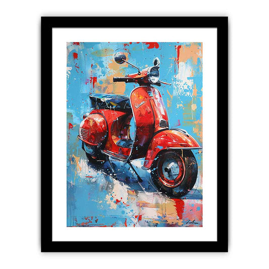 Scooter art Framed Print