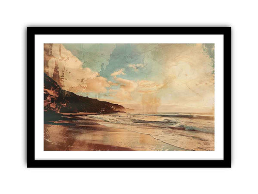 Vintage Beach Framed Print