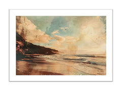 Vintage Beach Framed Print