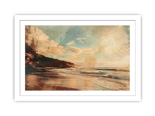 Vintage Beach Framed Print