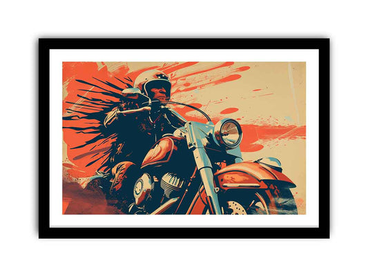 Vintage Motorcycle Framed Print