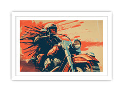 Vintage Motorcycle Framed Print