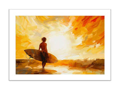 Surfer in the Sun Framed Print