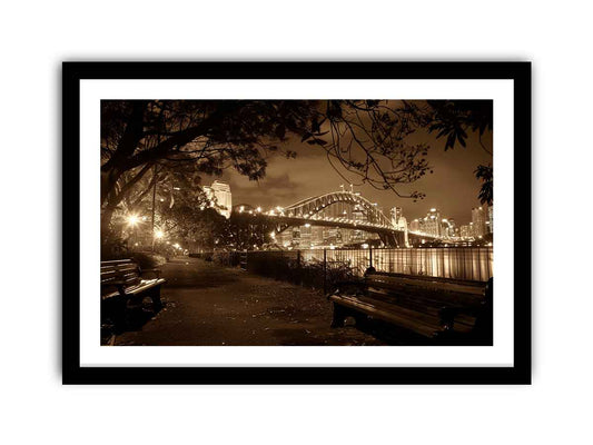 Story Bridge at Night Sepia