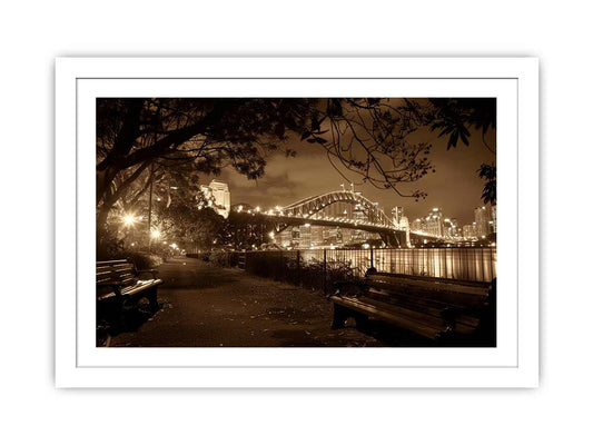 Story Bridge at Night Sepia