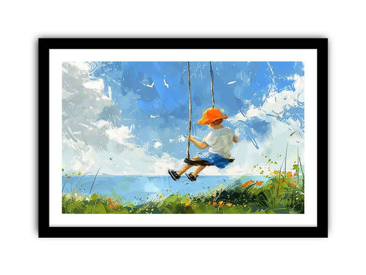 Swinging Framed Print