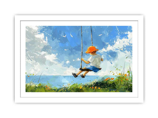 Swinging Framed Print