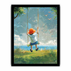 Swinging Framed Print