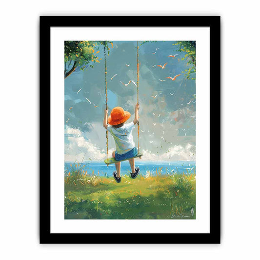 Swinging Framed Print