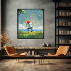 Swinging Framed Print
