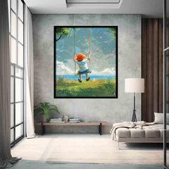 Swinging Framed Print