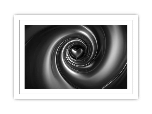 3D spiral Heart Framed Print